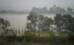 강원도 춘천댐 부근의 불어난 물