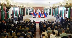 대한민국,러시아연방,협력을 위한 총 32개항의 공동성명문 발표