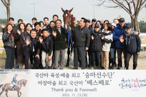 K승용마의 가능성 입증한 한국마사회‘베스페로’ 새 가족과 함께 더 높은 도약을 꿈꾼다